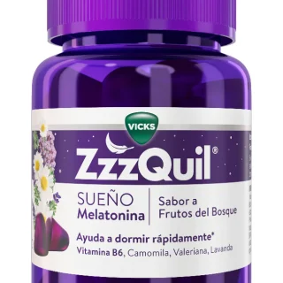 ZzzQuil Sueño Melatonina Sabor Frutos del Bosque 60 Gummies
