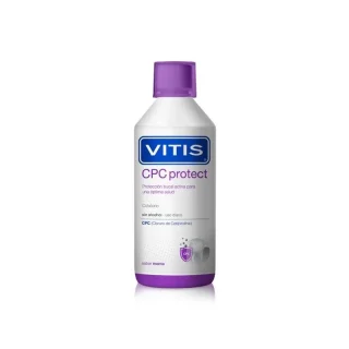 VITIS Colutorio CPC Protect 0,07% de Cloruro de Cetilpiridinio Sabor Menta 500ml