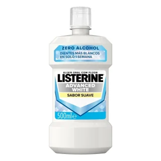LISTERINE Advanced White Enjuague Bucal Sabor Suave 500ml