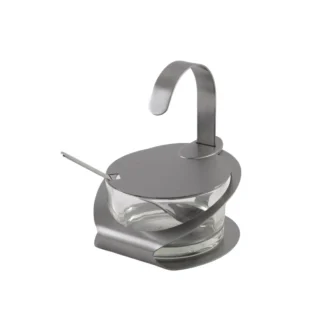 Azúcarera, quesera y salsera Inox y Cristal Sabor Monix