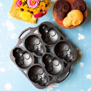 Molde de hierro para 6 mini calaveras Lodge