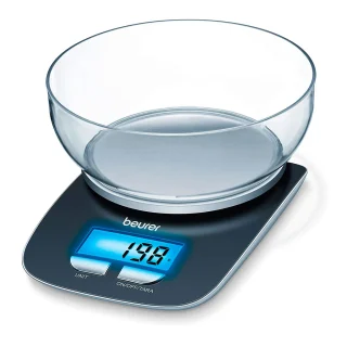 Balanza de cocina 3kg con bol transparente KS 25 Beurer