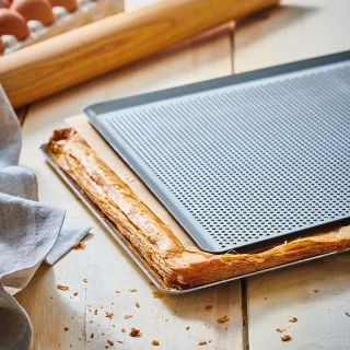 Bandeja rectangular perforada acero inox De Buyer