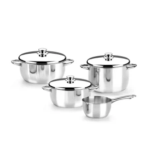 Batería 4 piezas Optima con tapas de acero Monix