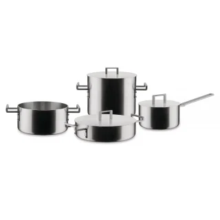 Batería de cocina de acero inoxidable multicapa Convivio Alessi