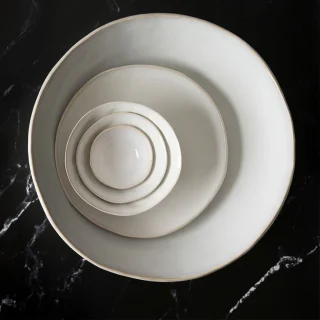 Bol ensaladera y frutero de gres Organic Collection