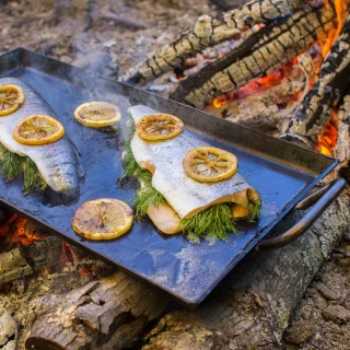 Plancha rectangular de hierro con asas Lodge