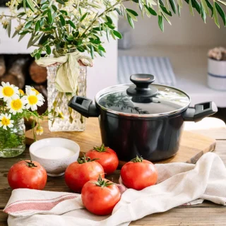 Cacerola antiadherente con tapa Titan Rock Monix