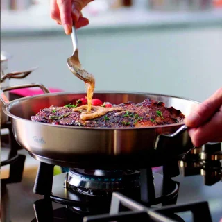 Cacerola baja tipo paellera 28cm de acero inox Original-Profi Collection® Fissler