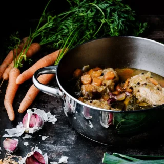 Cacerola de acero inoxidable con tapa Optima Monix