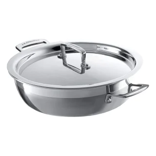 Cacerola baja de acero inoxidable 3-PLY Le Creuset