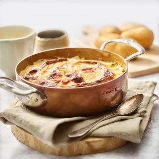 Cazuela baja de cobre  con tapa Prima Matera De Buyer (inducción)