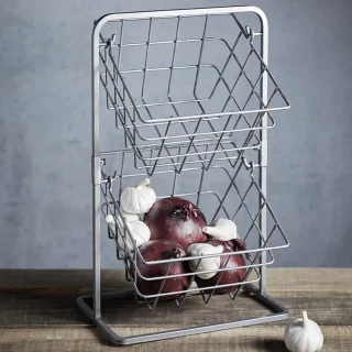 Cesta metálica de dos niveles Industrial Kitchen de KitchenCraft