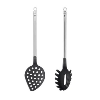 Conjunto de 2 utensilios de cocina de nailon con mango de inox Basic Line Rösle