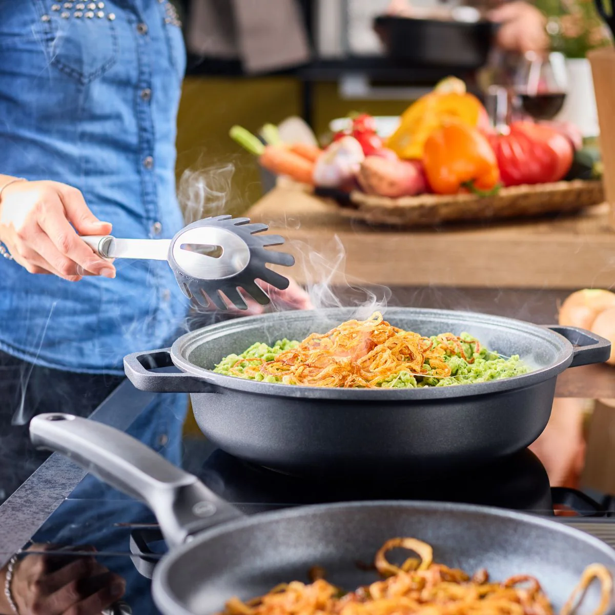 Cuchara para pasta de acero inoxidable con puntas de silicona Rösle - Imagen 4