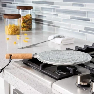 Difusor de calor y tostador de gas con mango de madera Dexam