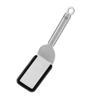 Espátula angular de acero inoxidable con bordes de silicona Rösle
