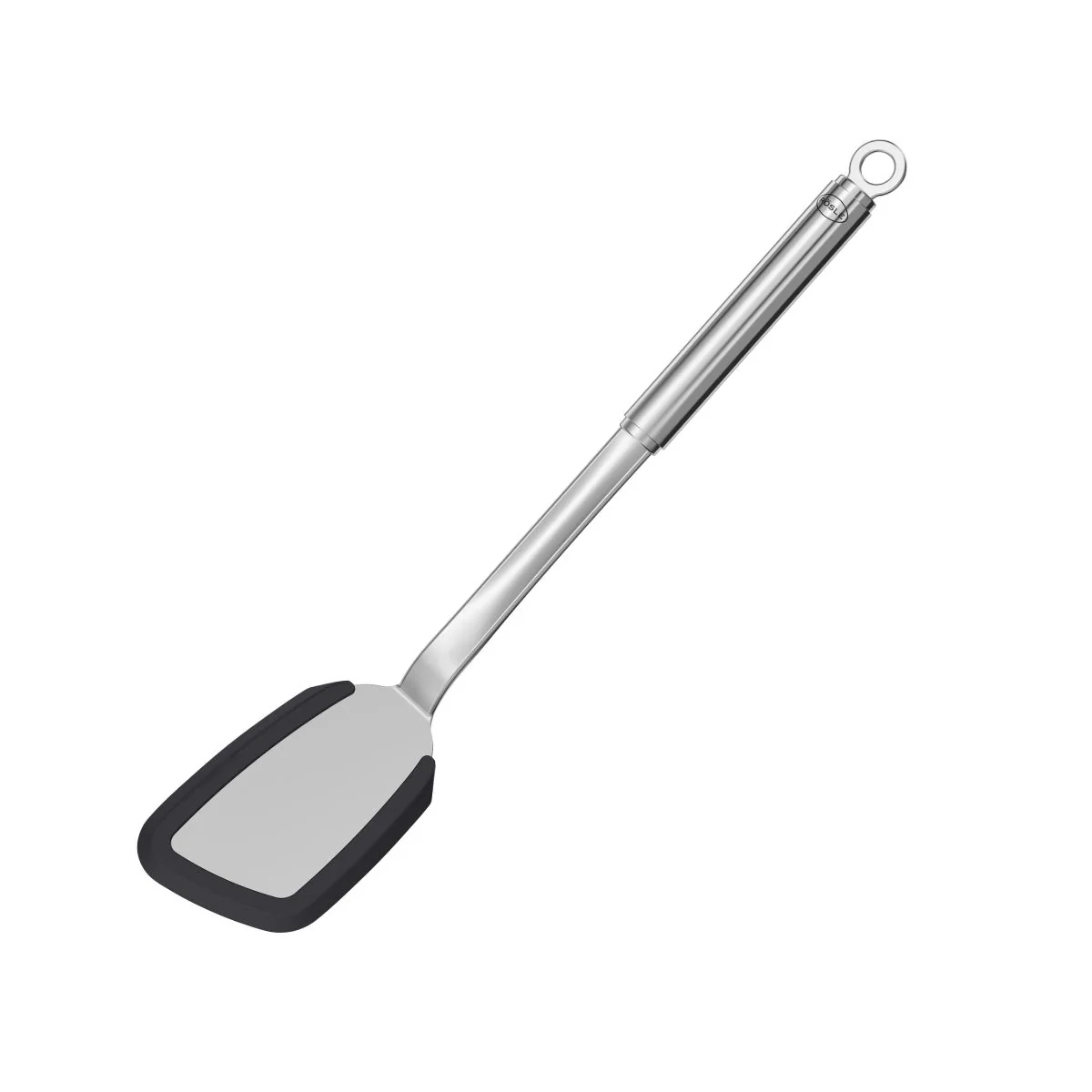 Espátula lisa de acero inoxidable con bordes de silicona Rösle - Imagen 2