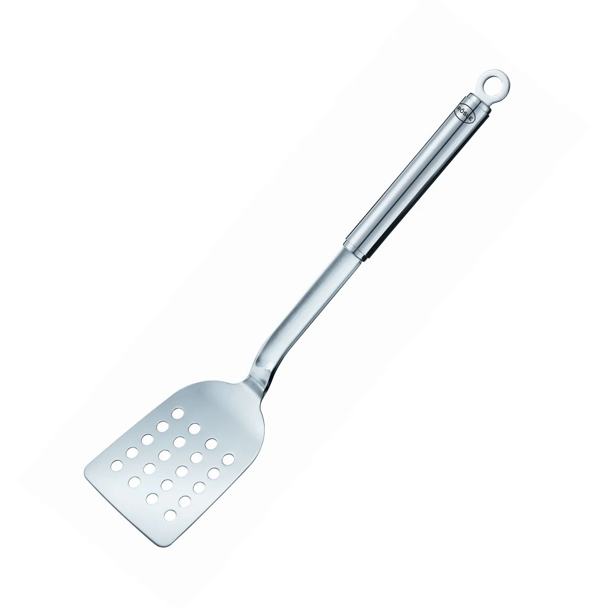 Espátula perforada de acero inoxidable con mango redondo Rösle - Imagen 7