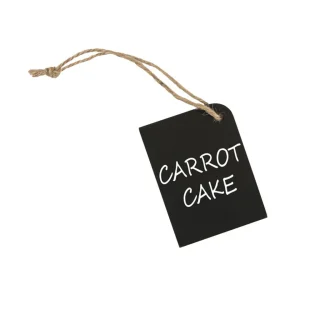 Etiqueta de pizarra con cuerda de T&G