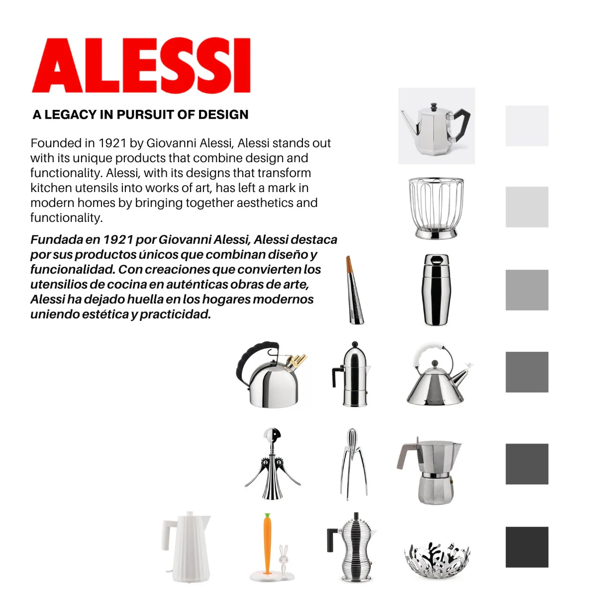 Ensaladera de acero y resina Mediterraneo Alessi - Imagen 8