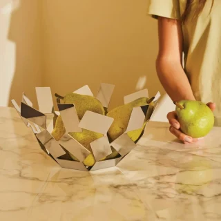 Frutero La Stanza dello Scirocco de acero de Mario Trimarchi Alessi