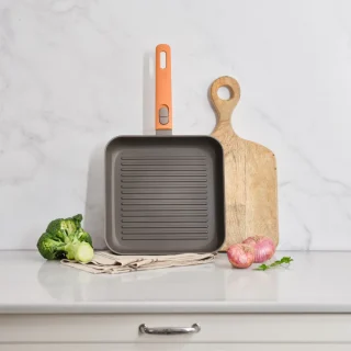 Grill con rayas antiadherente con mango desmontable Compac Pro Bra