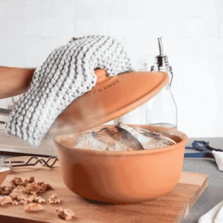 Horno redondo de terracota para pan Römertopf