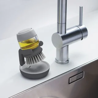 Juego de dispensador de jabón y cepillo Palm Scrub Joseph Joseph