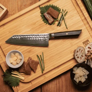 Cuchillos de acero damasco japonés Bunka Damas Kotai