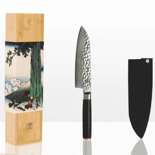 Cuchillos de acero damasco japonés Pakka Damas Kotai