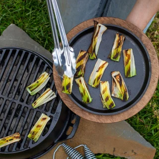 Plancha y plato redondo de hierro 2 en 1 Lodge