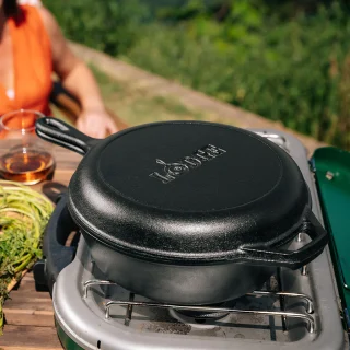 Juego de sartén honda y sartén plana de hierro Lodge