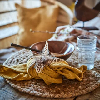 Mantel individual redondo Elina de Affari of Sweden