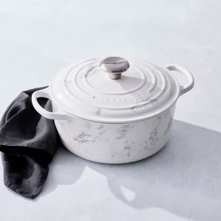 Cocotte de hierro White Marble Le Creuset (Edición Limitada)