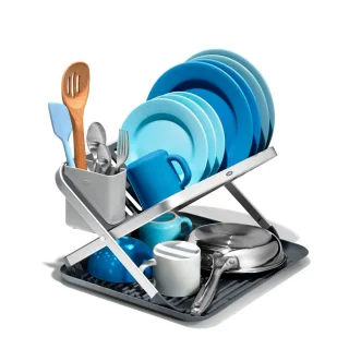 Escurreplatos plegable de aluminio OXO
