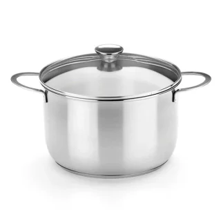 Olla de acero inoxidable con tapa Ancora BRA