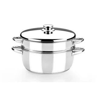Olla vapor Optima 24cm con tapa inox Monix