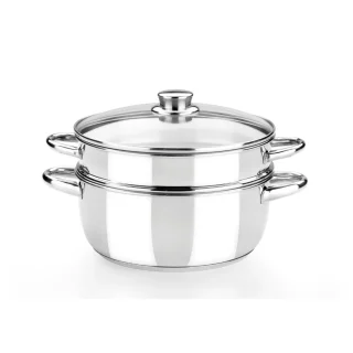 Olla vapor Optima con tapa de cristal Monix