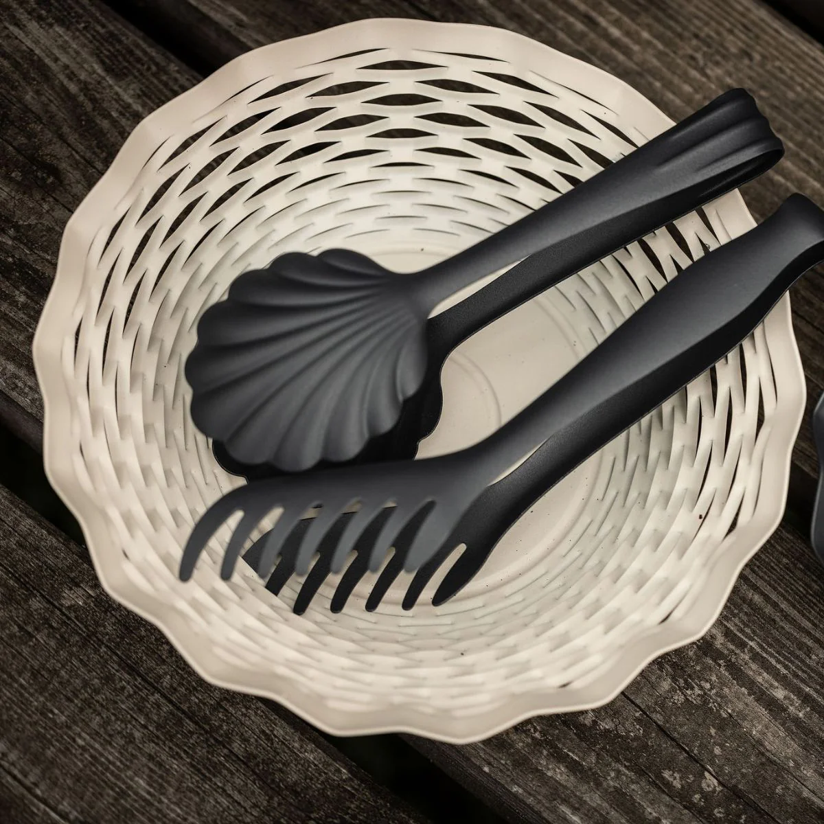 Panera inox redonda Vintage de Roger Orfevre - Imagen 4