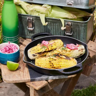 Parrilla tipo skillet redonda alta grill Evolution Le Creuset