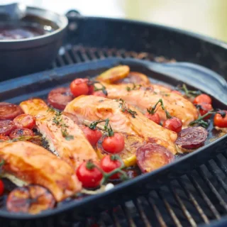 Parrilla cerámica lisa para barbacoa y horno Emile Henry