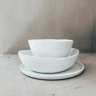 Platos de porcelana Bianca de Olsson & Jensen
