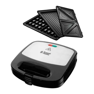 Sandwichera 3 en 1 de placas hondas Russell Hobbs