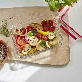 Recipientes de cristal apilables con cierre hermético Clip&Close EMSA