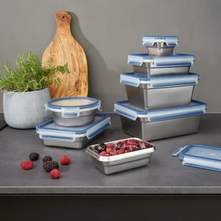 Recipientes de acero inoxidable hermético Clip&Close EMSA