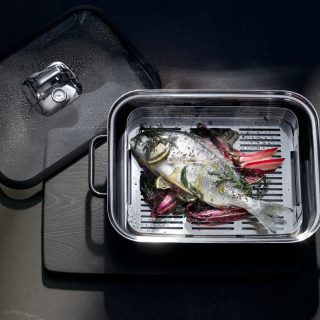 Fuente de cocción rectangular Vitalis WMF (vaporera y rustidera)