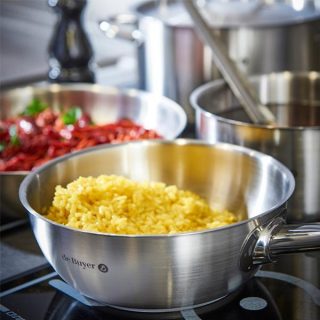 Sartén alta de acero inoxidable Prim Appety de De Buyer