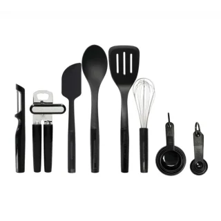 Set 15 utensilios de cocina negros KitchenAid