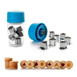 Set 8 cortadores de galletas Linzer de Ibili